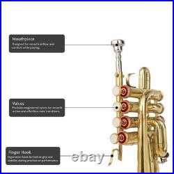 QUEENBRASS /BRASS PICCOLO TRUMPET FREE CASE+Mouthpiece SALE BUY NOW-PICOLO HORN