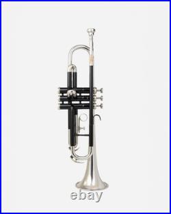 QUEENBRASS-Bb Standard Trumpet Black Nickel Finish 3 Valves/with Case and MP