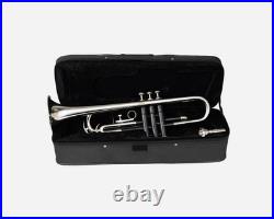 QUEENBRASS-Bb Standard Trumpet Black Nickel Finish 3 Valves/with Case and MP
