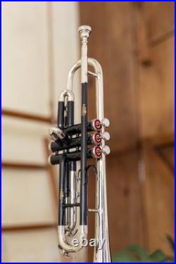 QUEENBRASS-Bb Standard Trumpet Black Nickel Finish 3 Valves/with Case and MP