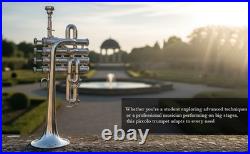 QUEENBRASS Piccolo trumpet nickel and finish with hard case bag and MP
