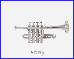 QUEENBRASS / SALE Piccolo trumpet nickel with hard case and MOUTHPIECE