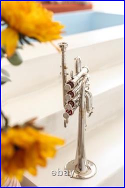 QUEENBRASS / SALE Piccolo trumpet nickel with hard case and MOUTHPIECE