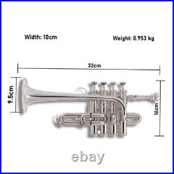 QUEENBRASS / SALE Piccolo trumpet nickel with hard case and MOUTHPIECE