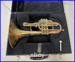 Quality! Blessing Artist Elkhart-ind. U. S. A. Marching Mellophone + Mpiece + Case