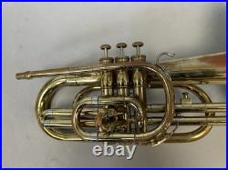 Quality! F. E. Olds & Son Fullerton, Calif U. S. A. Marching Mellophone + Case
