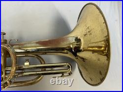 Quality! F. E. Olds & Son Fullerton, Calif U. S. A. Marching Mellophone + Case