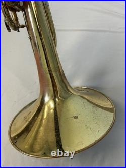 Quality! F. E. Olds & Son Fullerton, Calif U. S. A. Marching Mellophone + Case
