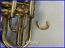 Quality! F. E. Olds & Son Fullerton, Calif U. S. A. Marching Mellophone + Case