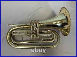 Quality! King U. S. A. Model 1124 Marching Baritone Horn + Case