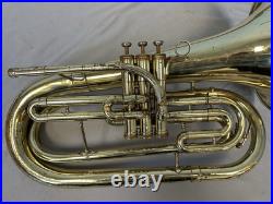 Quality! King U. S. A. Model 1124 Marching Baritone Horn + Case