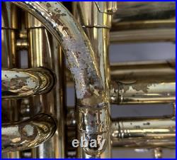 Quality! King U. S. A. Model 1124 Marching Baritone Horn + Case