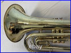 Quality! King U. S. A. Model 1124 Marching Baritone Horn + Case