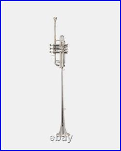 Queenbrass Flag Trumpet Silver Free-hard Case+mouthpiece