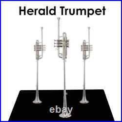 Queenbrass Flag Trumpet Silver Free-hard Case+mouthpiece