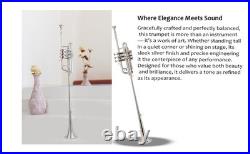 Queenbrass Flag Trumpet Silver Free-hard Case+mouthpiece