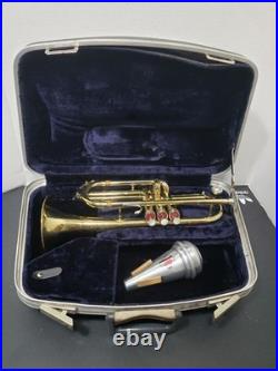 RARE CONN DIRECTOR SHOOTING STARS BRASS BELL-ORIGINAL HORN withCONN HARD CASE