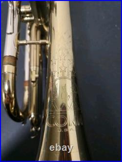 RARE CONN DIRECTOR SHOOTING STARS BRASS BELL-ORIGINAL HORN withCONN HARD CASE