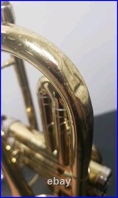 RARE CONN DIRECTOR SHOOTING STARS BRASS BELL-ORIGINAL HORN withCONN HARD CASE