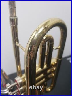 RARE CONN DIRECTOR SHOOTING STARS BRASS BELL-ORIGINAL HORN withCONN HARD CASE