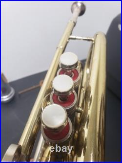 RARE CONN DIRECTOR SHOOTING STARS BRASS BELL-ORIGINAL HORN withCONN HARD CASE