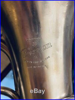 Rare Besson Euphonium BE967 4 valve compensating Satin Silver From Collector