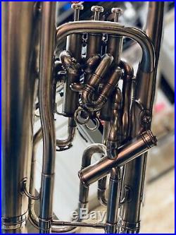 Rare Besson Euphonium BE967 4 valve compensating Satin Silver From Collector