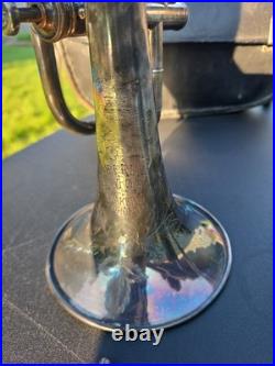 Rare Imperial Harley Royce Makers Toronto Cornet Silver Plated Antique #699
