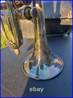 Rare Imperial Harley Royce Makers Toronto Cornet Silver Plated Antique #699