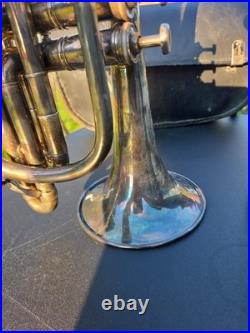 Rare Imperial Harley Royce Makers Toronto Cornet Silver Plated Antique #699