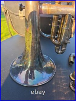 Rare Imperial Harley Royce Makers Toronto Cornet Silver Plated Antique #699