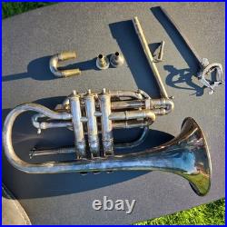 Rare Imperial Harley Royce Makers Toronto Cornet Silver Plated Antique #699