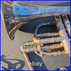 Rare Imperial Harley Royce Makers Toronto Cornet Silver Plated Antique #699