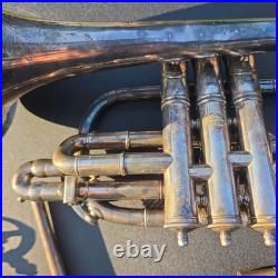 Rare Imperial Harley Royce Makers Toronto Cornet Silver Plated Antique #699