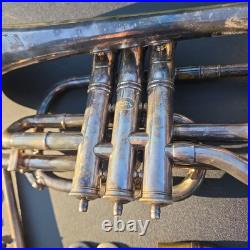 Rare Imperial Harley Royce Makers Toronto Cornet Silver Plated Antique #699