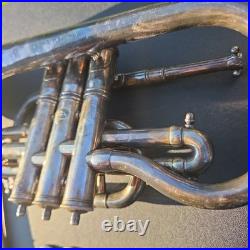 Rare Imperial Harley Royce Makers Toronto Cornet Silver Plated Antique #699