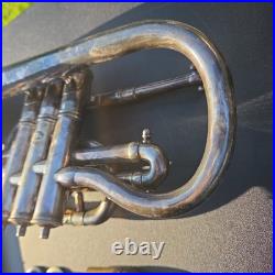 Rare Imperial Harley Royce Makers Toronto Cornet Silver Plated Antique #699