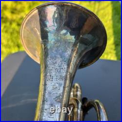 Rare Imperial Harley Royce Makers Toronto Cornet Silver Plated Antique #699