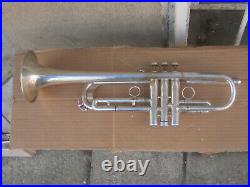 Rare Silverplated France Courtois Paris Evolution 4 Trumpet /hard case -working