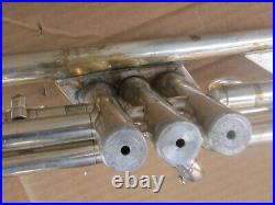 Rare Silverplated France Courtois Paris Evolution 4 Trumpet /hard case -working