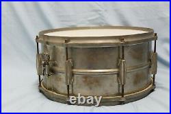 Rare Vintage 1940s Gretsch Broadkaster All Metal Brass 6.5x14 Snare Drum