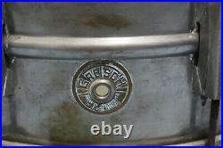 Rare Vintage 1940s Gretsch Broadkaster All Metal Brass 6.5x14 Snare Drum