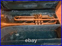 Rare Vintage 1950 Holton Stratodyne Model 49 Trumpet Kit Elkhorn WIS SN 206675