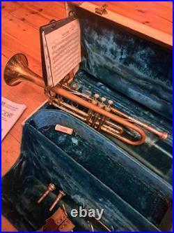 Rare Vintage 1950 Holton Stratodyne Model 49 Trumpet Kit Elkhorn WIS SN 206675
