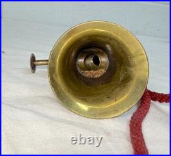 Rare antique 19th century German engraved brass silver signal horn trumpet