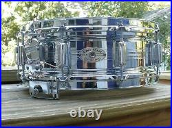 Rogers Dyna-Sonic Snare Drum 5 x 14 Chrome over Brass Vintage 7-Line COB