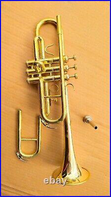 SALE C Flat Trumpet New GOLDEN FINISHING Bb Trumpet Free Hard Case M/P