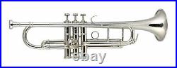 SALE TRUMPET New Silver Bb Trumpet With Free Hard Case+Mouthpiece