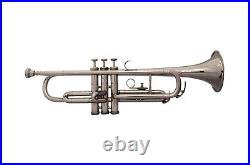 SALE Trumpet New Silver BB FLAT Concert Band Trumpet +FREE HARD CASE