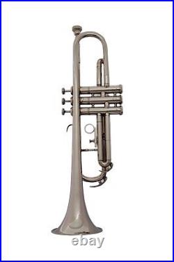 SALE Trumpet New Silver BB FLAT Concert Band Trumpet +FREE HARD CASE